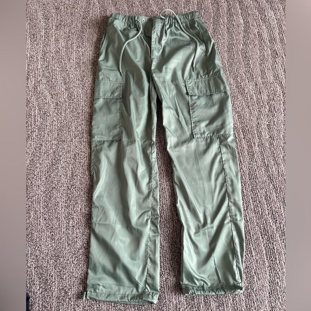 Pistola Olive Cargo Silk Pants
